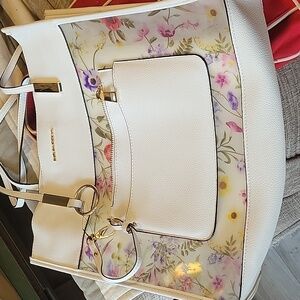 Big Buddha White Floral 3 in 1 Tote Bag